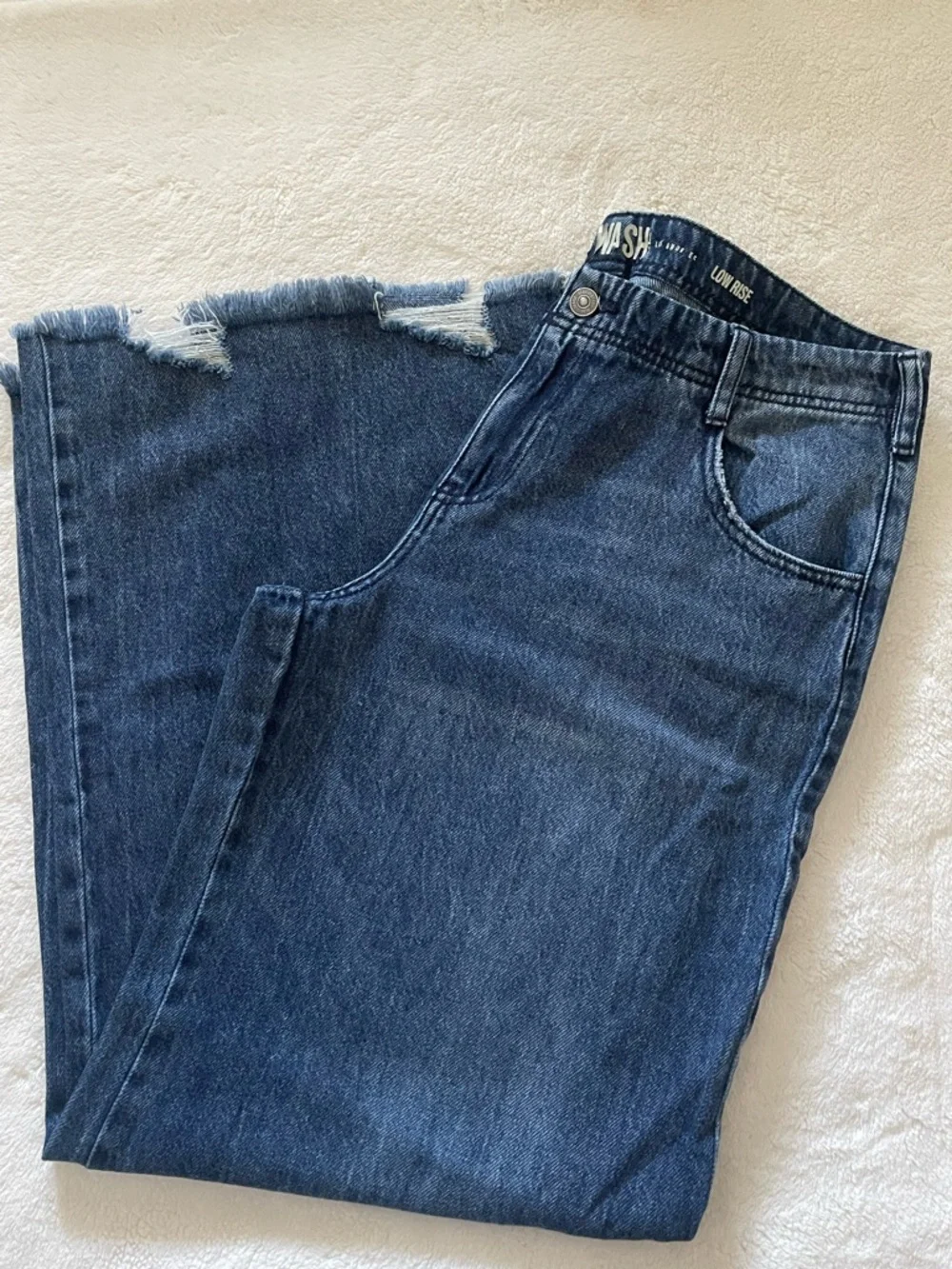 Fashion Nova Dark Blue Straight-Leg Jeans - Picture 2 of 3